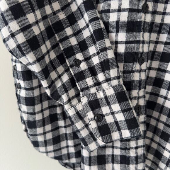 Madewell 100% Cotton Plaid Flannel Shirt Button Down Collar Long Sleeve Fall M - Picture 5 of 9